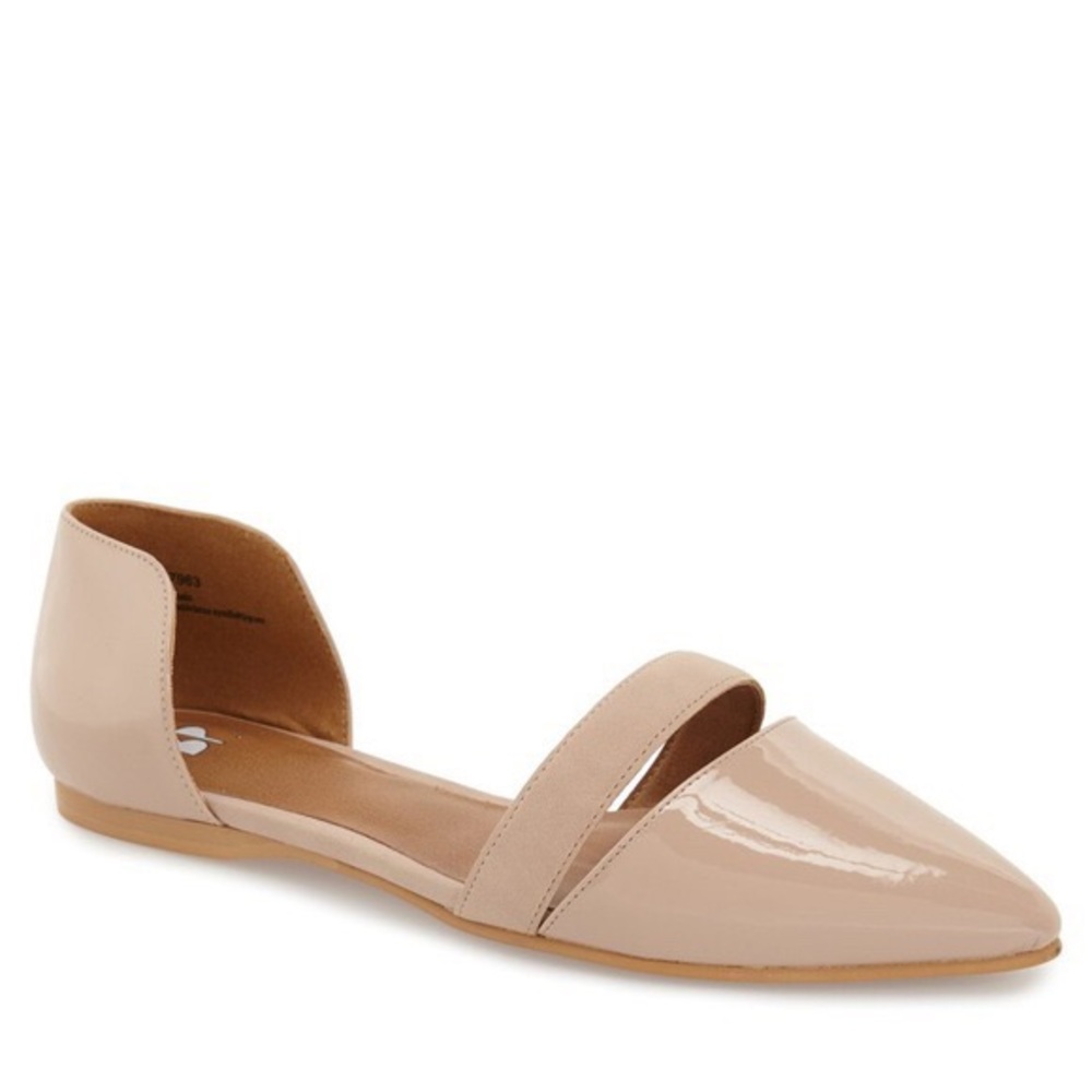 Nordstrom BP nude point toe flats
